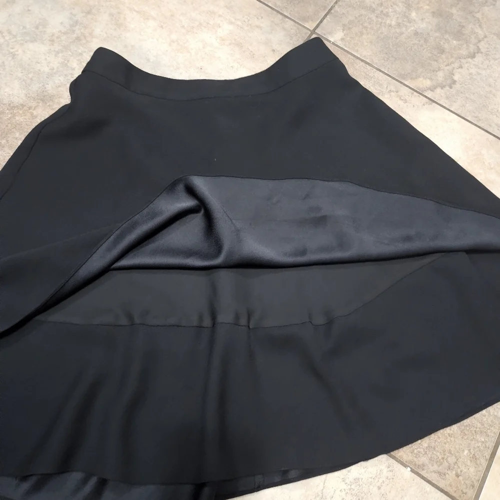 Kate Spade Black A-Line High-Low Skirt